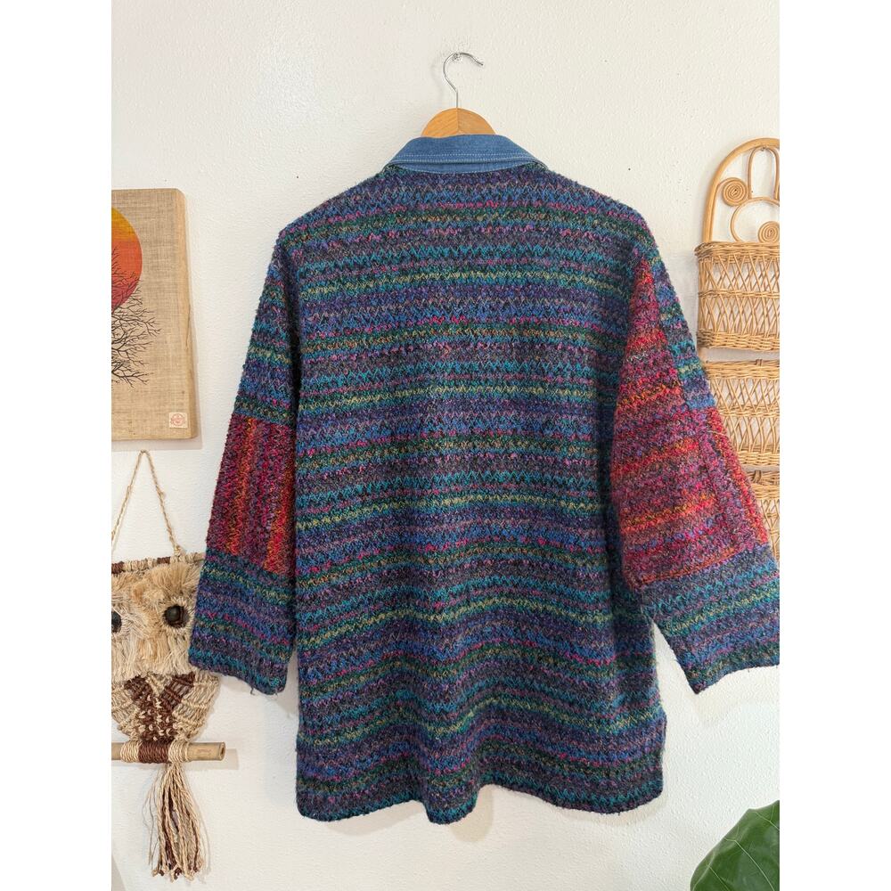 90s Boucle Patchwork Shacket Size 16w - image 6